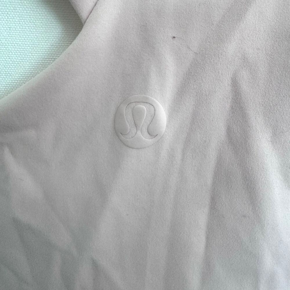 Lululemon Asymmetrical Baby Pink Workout Tank Supportive Activewear Size 14 - Picture 5 of 5